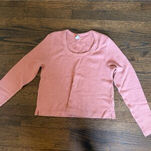 Old Navy Dusty Rose Waffle Knit Top